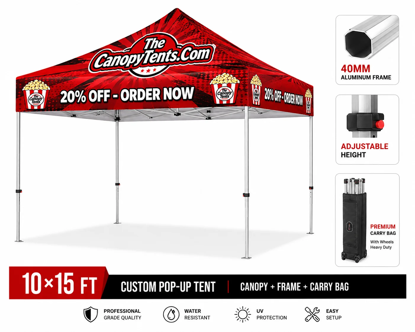Custom Canopy Tents with Logo From $534 | Free Shipping